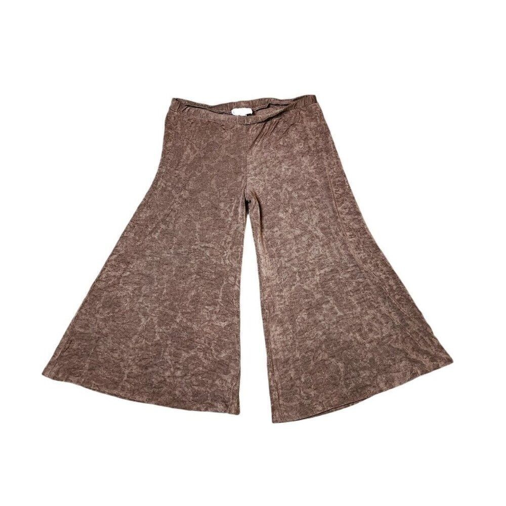 Vintage Y2K Alberto Makali Cropped Wide Leg Palazzo Pants Womens Size M Brown
